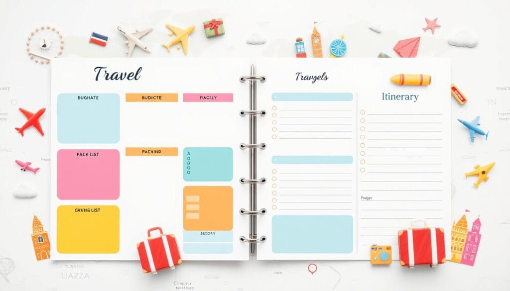 budget tracker, packing list